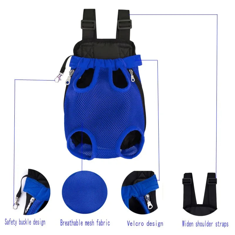 Mochila transportadora Bolsa frontal dupla respirável Leleo Pets