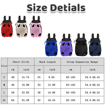 Mochila transportadora Bolsa frontal dupla respirável Leleo Pets