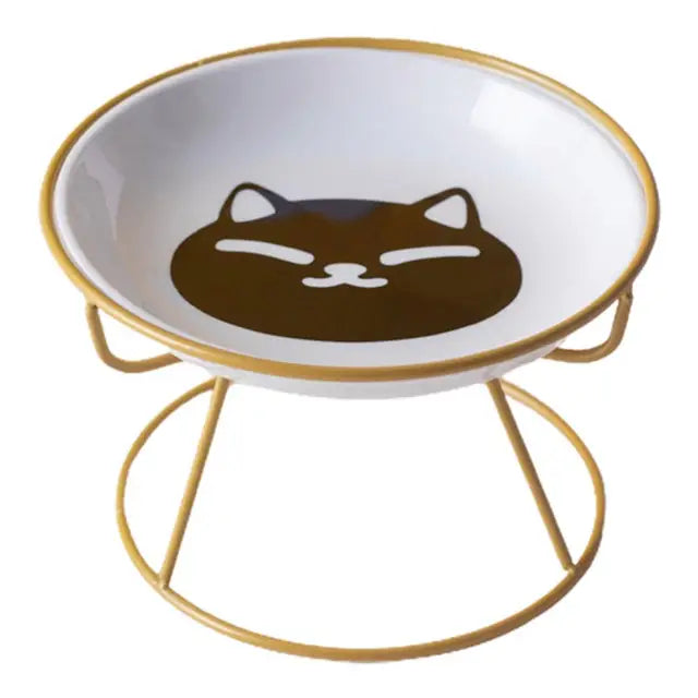 Comedouro Tigelinha Cerâmica Fofa Leleo Pets