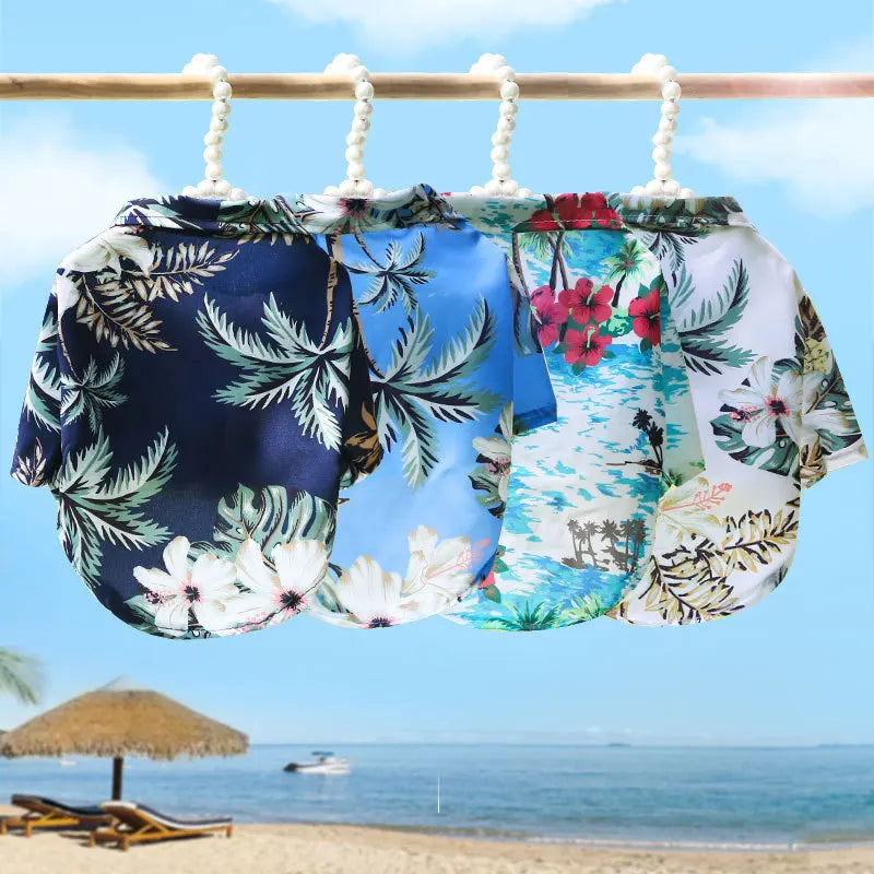 Camisa verão praia fofa Leleo Pets