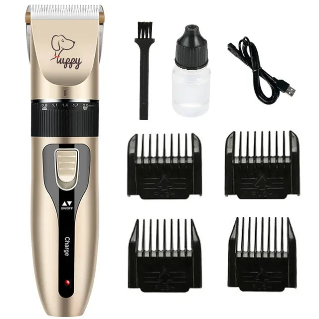 Kit Máquina de cortar pelo Leleo Pets com Carregador
