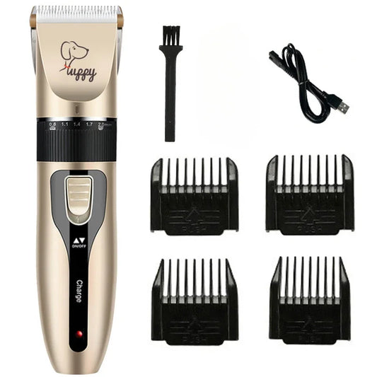 Kit Máquina de cortar pelo Leleo Pets com Carregador