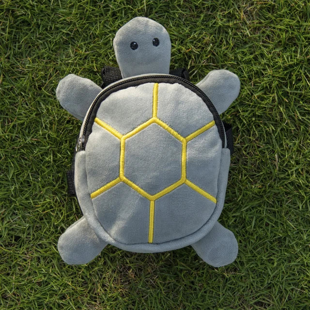 Mochilinha Tartaruga fofa para suplemento e alimentação Leleo Pets