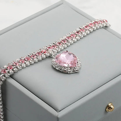 Colar Diamante coração de pura elegância para seu gatinho(a) Leleo Pets