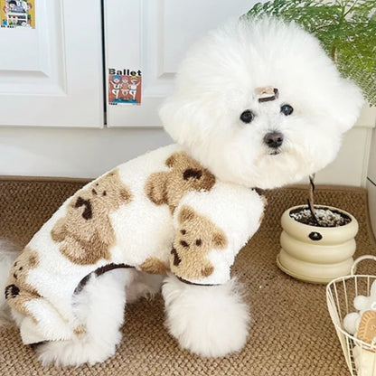 Macacão ursinho fofo inverno Leleo Pets