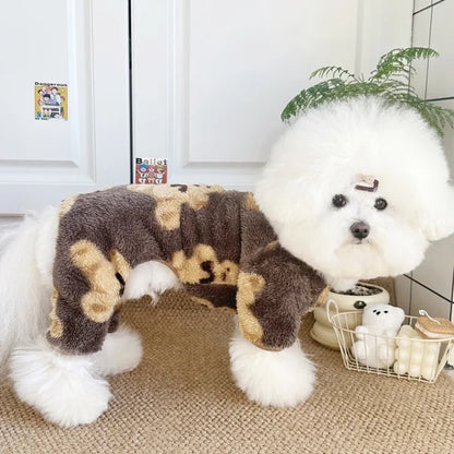 Macacão ursinho fofo inverno Leleo Pets