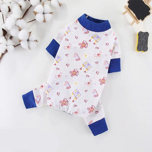 Pijaminha quentinho de algodão fofo Leleo Pets