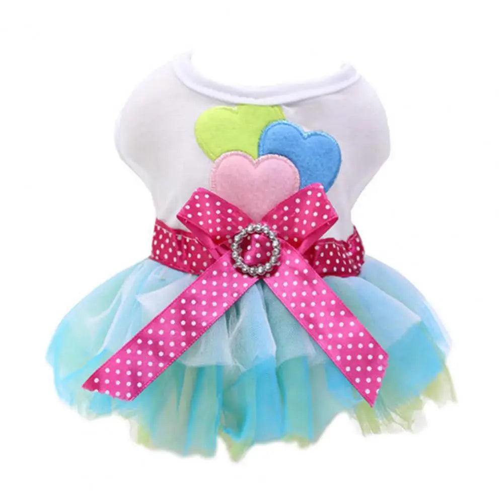 Vestido fofo de algodão Leleo Pets
