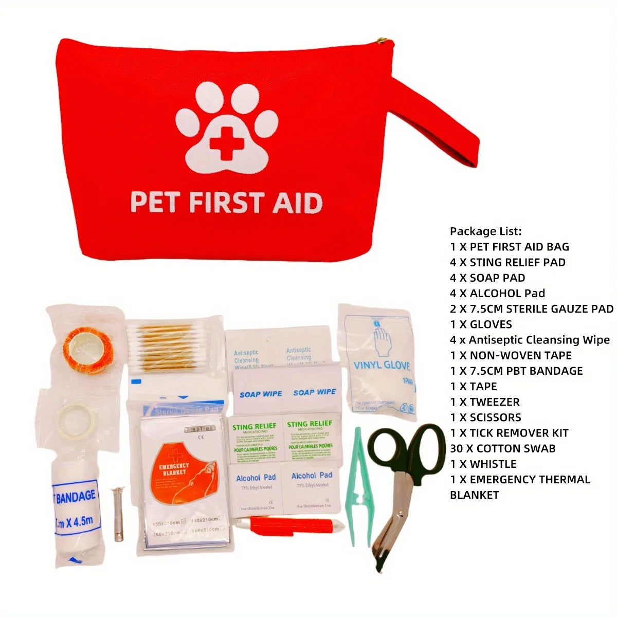 Kit de primeiros socorros para cachorro Leleo Pets