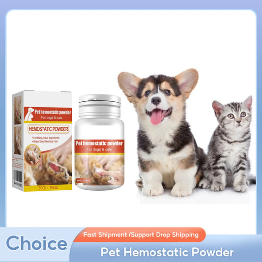 Pó hemostático limpa feridinha Leleo Pets