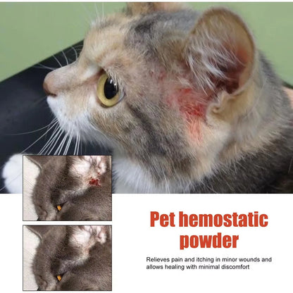 Pó hemostático limpa feridinha Leleo Pets