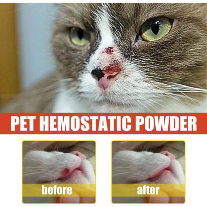 Pó hemostático limpa feridinha Leleo Pets