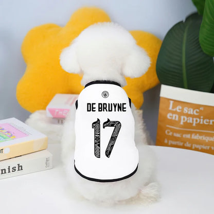 Camiseta futebol Real Madrid e Manchester City fofinho Leleo Pets