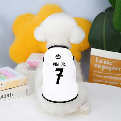 Camiseta futebol Real Madrid e Manchester City fofinho Leleo Pets