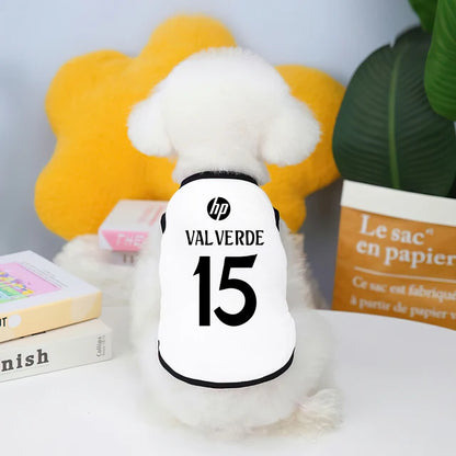Camiseta futebol Real Madrid e Manchester City fofinho Leleo Pets