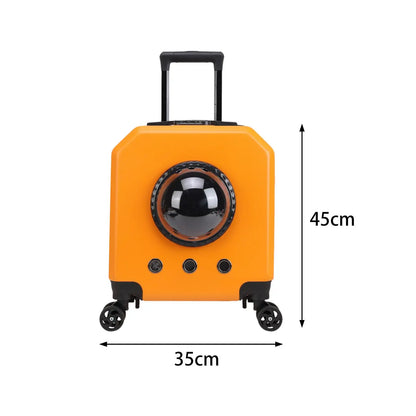 Transportador de viagem para animais de estimação com roda, carrinho para gatos, bagagem para transporte de animais de estimação Leleo Pets