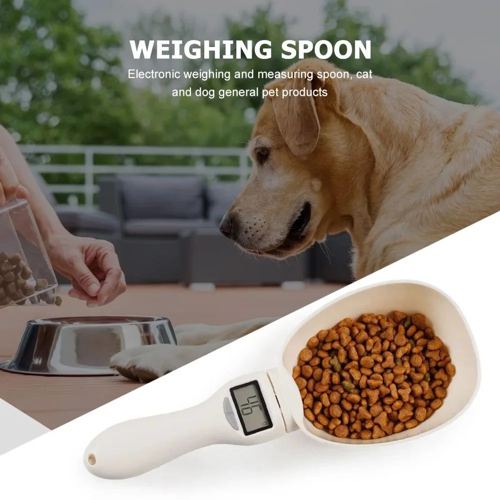 Colher digital medidor dosador balança de comida eletrônica com display LED - Leleo Pets