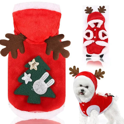 Suéter quentinho para o natal inverno quente roupas para animais de estimação para cães pe