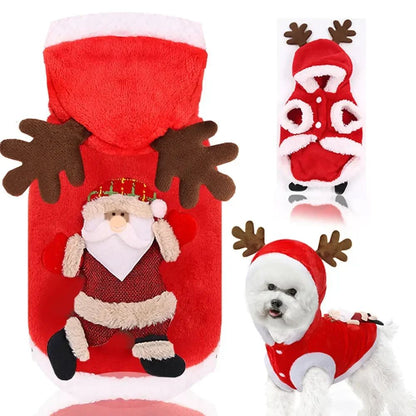 Suéter quentinho para o natal inverno quente roupas para animais de estimação para cães pe
