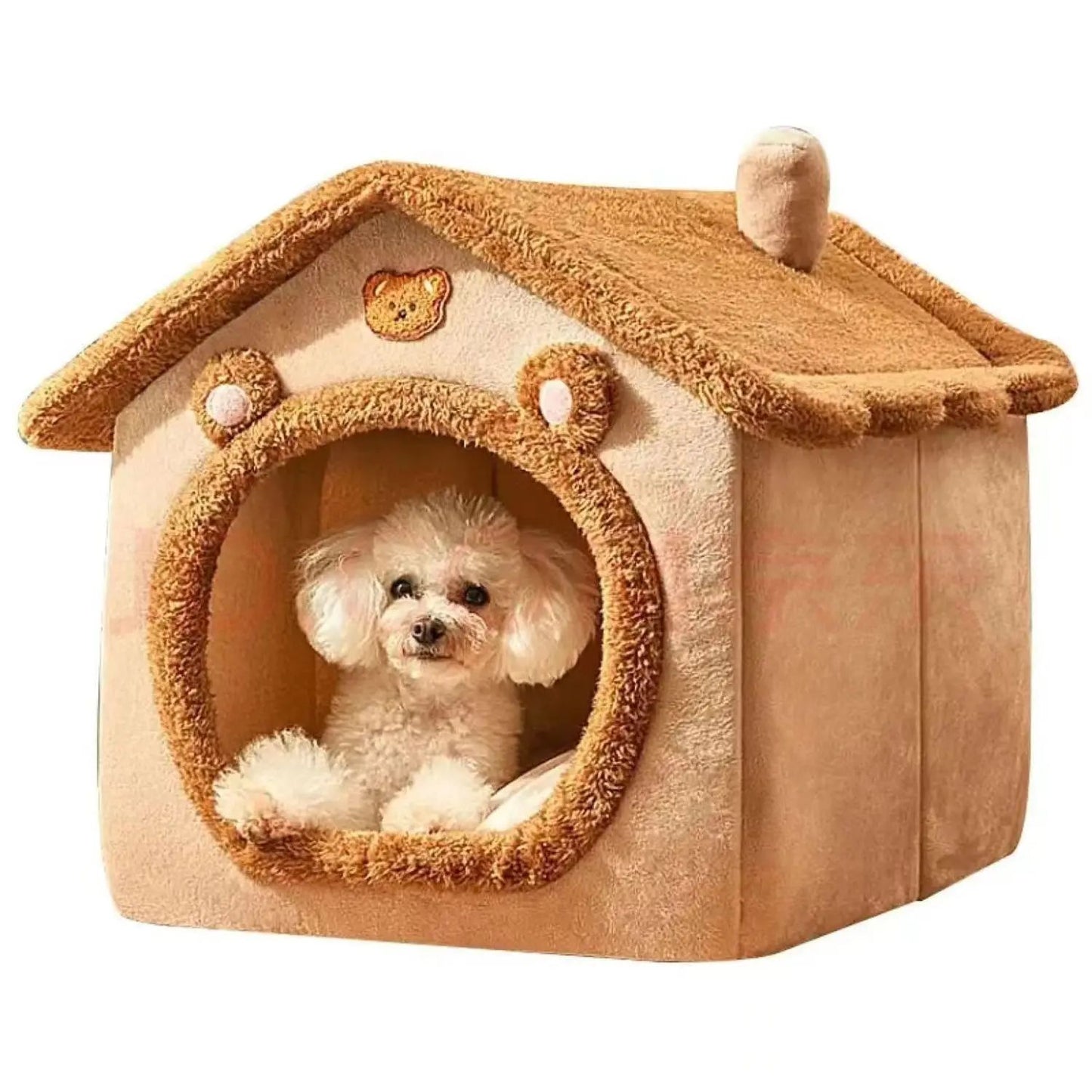 Casinha muito fofa amarela muito detalhada - Leleo Pets