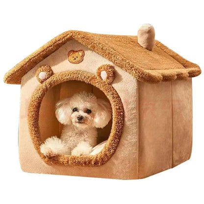 Casinha muito fofa amarela muito detalhada - Leleo Pets