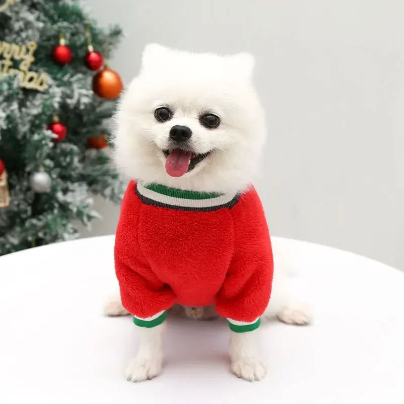 Suéter quentinho para o natal inverno quente roupas para animais de estimação para cães pe
