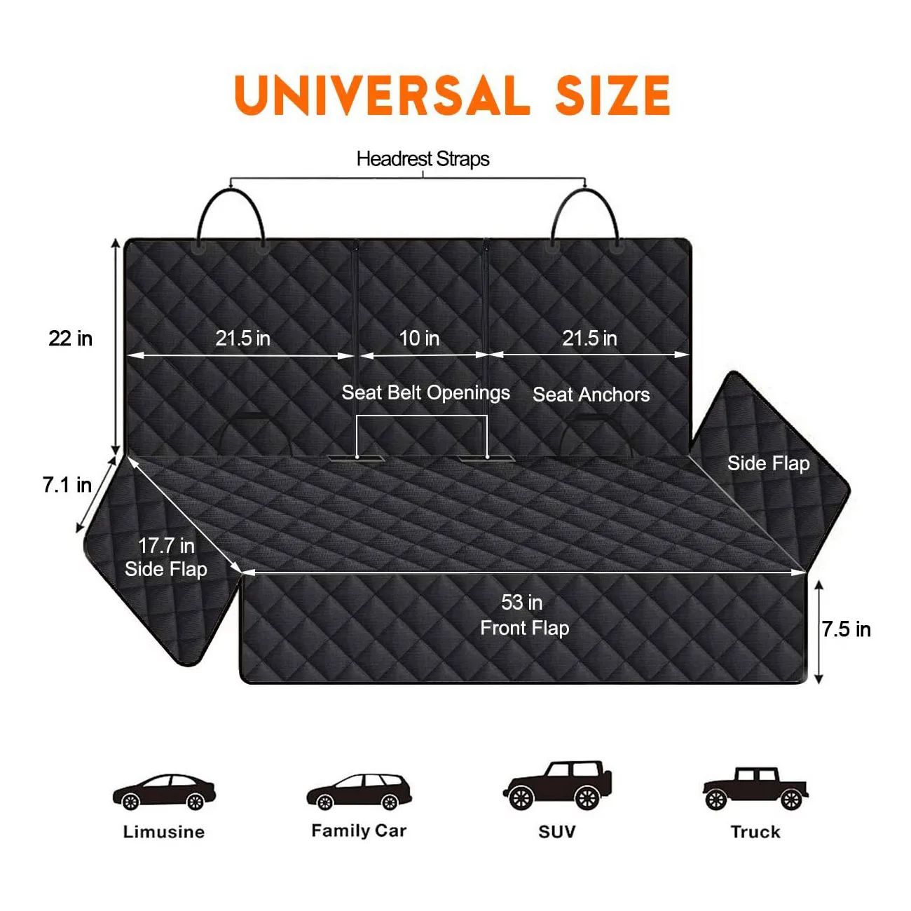 Capa protetora de tamanho universal de automóvel à prova d'água, resistente ao desgaste e a sujeira