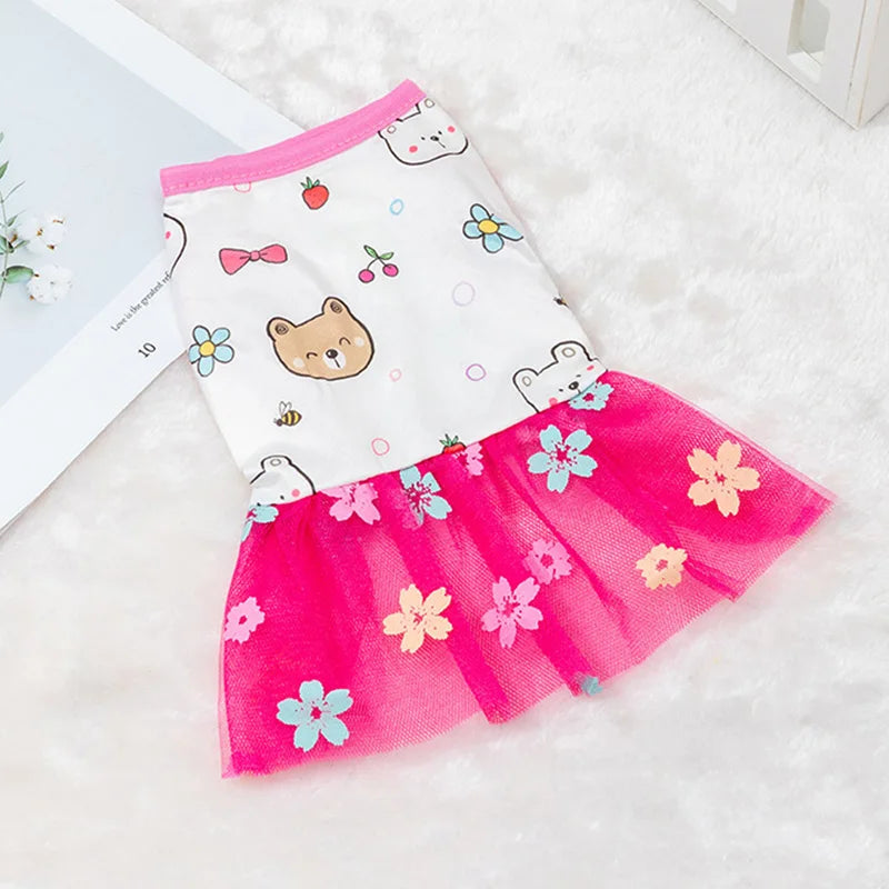 Vestido de Princesa verão fofo Leleo Pets