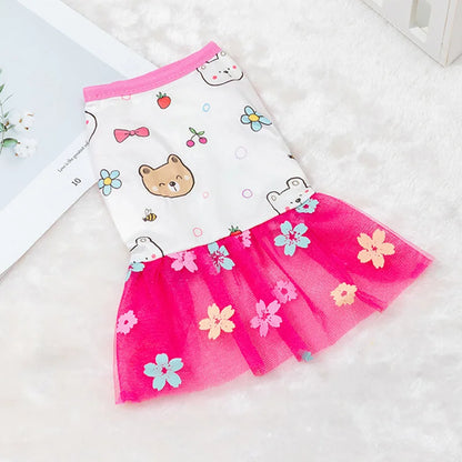Vestido de Princesa verão fofo Leleo Pets