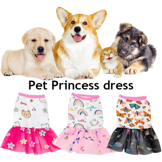 Vestido de Princesa verão fofo Leleo Pets