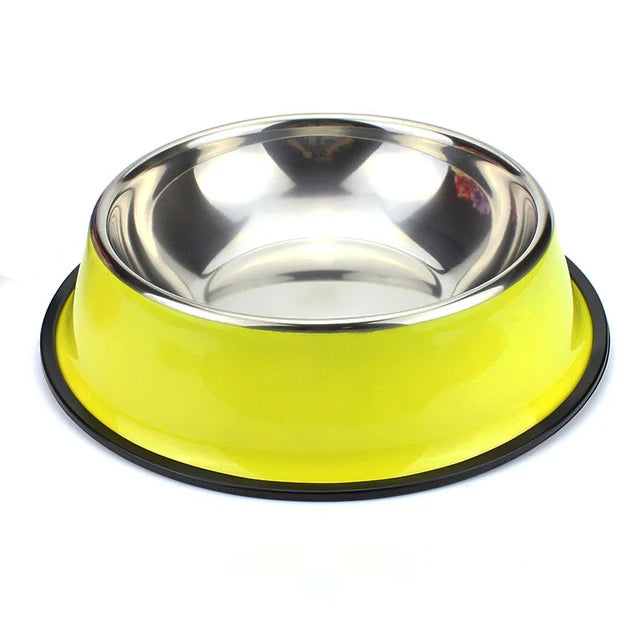 Comedouro tigelinha de alumínio inoxidável água e comida Leleo Pets