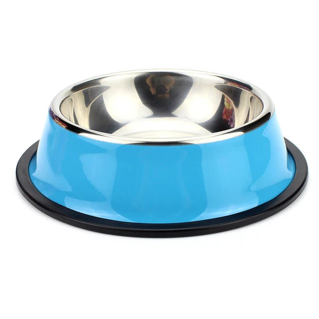 Comedouro tigelinha de alumínio inoxidável água e comida Leleo Pets