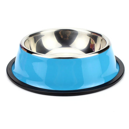 Comedouro tigelinha de alumínio inoxidável água e comida Leleo Pets