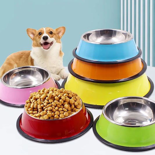 Comedouro tigelinha de alumínio inoxidável água e comida Leleo Pets