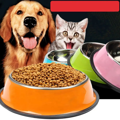Comedouro tigelinha de alumínio inoxidável água e comida Leleo Pets