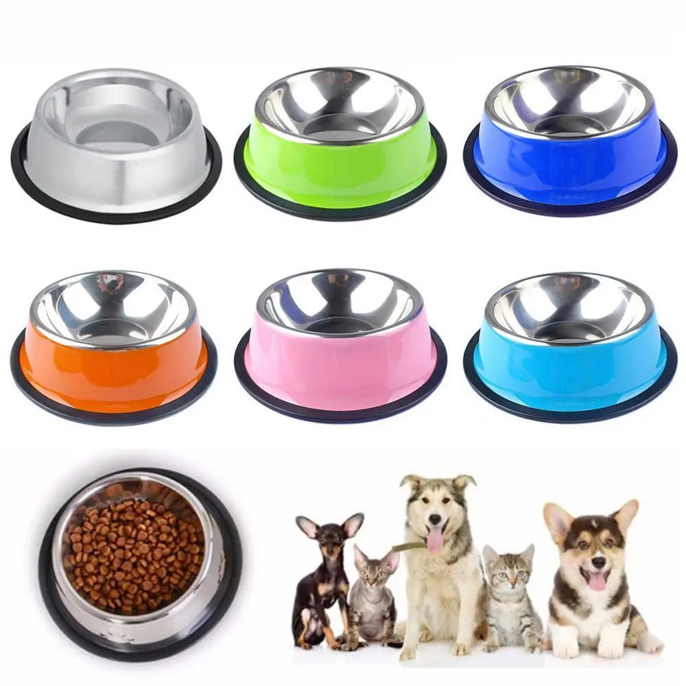 Comedouro tigelinha de alumínio inoxidável água e comida Leleo Pets