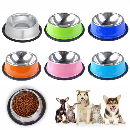 Comedouro tigelinha de alumínio inoxidável água e comida Leleo Pets