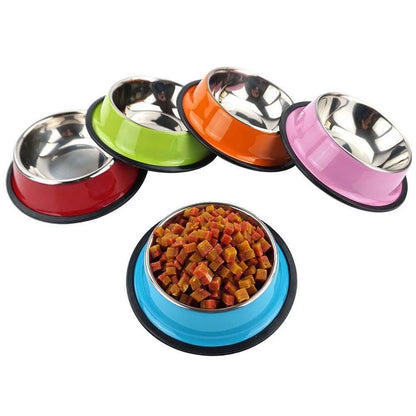 Comedouro tigelinha de alumínio inoxidável água e comida Leleo Pets