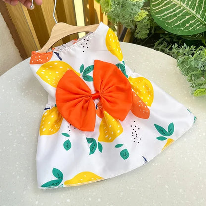 vestido fofinho de flor com lacinho para sua amiguinha Leleo Pets