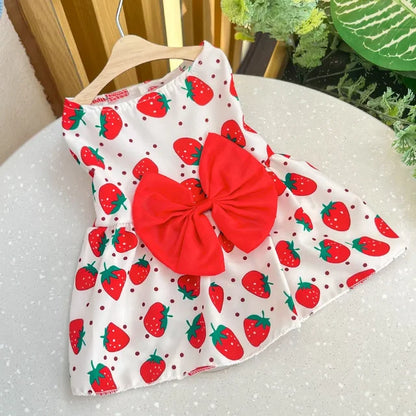 vestido fofinho de flor com lacinho para sua amiguinha Leleo Pets