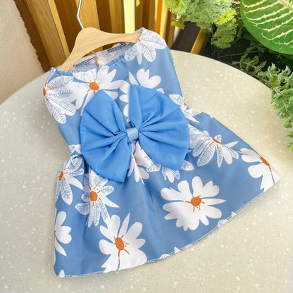 vestido fofinho de flor com lacinho para sua amiguinha Leleo Pets
