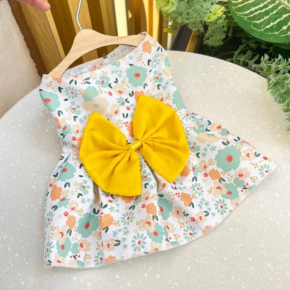 vestido fofinho de flor com lacinho para sua amiguinha Leleo Pets