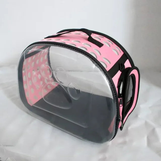 Mala Transparente para transporte de seu amiguinho Leleo Pets