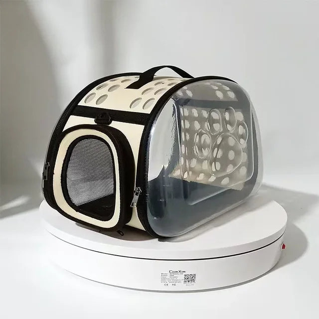 Mala Transparente para transporte de seu amiguinho Leleo Pets