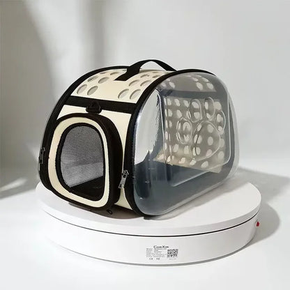 Mala Transparente para transporte de seu amiguinho Leleo Pets