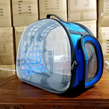 Mala Transparente para transporte de seu amiguinho Leleo Pets
