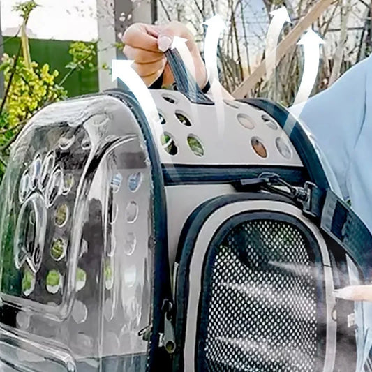 Mala Transparente para transporte de seu amiguinho Leleo Pets