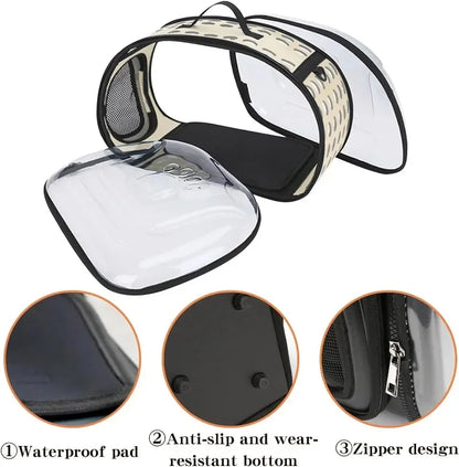 Mala Transparente para transporte de seu amiguinho Leleo Pets