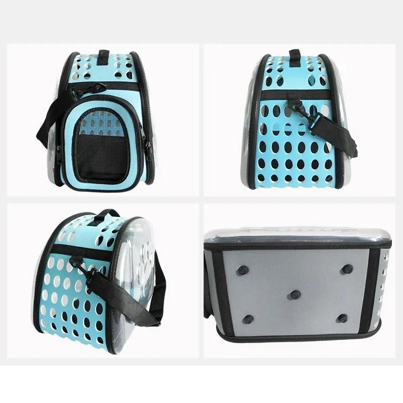 Mala Transparente para transporte de seu amiguinho Leleo Pets
