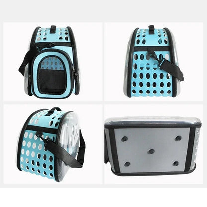 Mala Transparente para transporte de seu amiguinho Leleo Pets